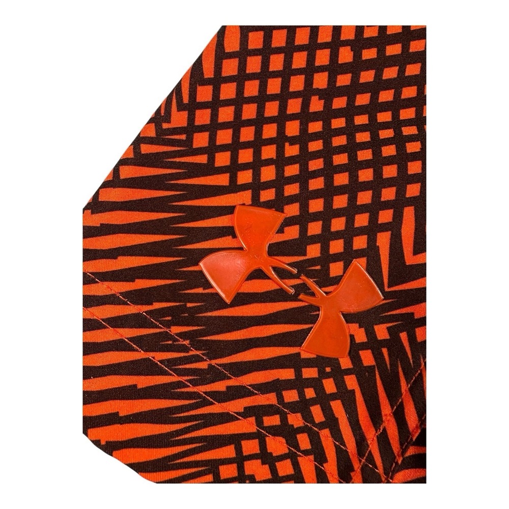 Under Armour Board Shorts Mens Size 34 Orange Loose Fit Drawstring - Picture 4 of 16